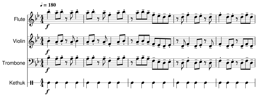 excerpt from score