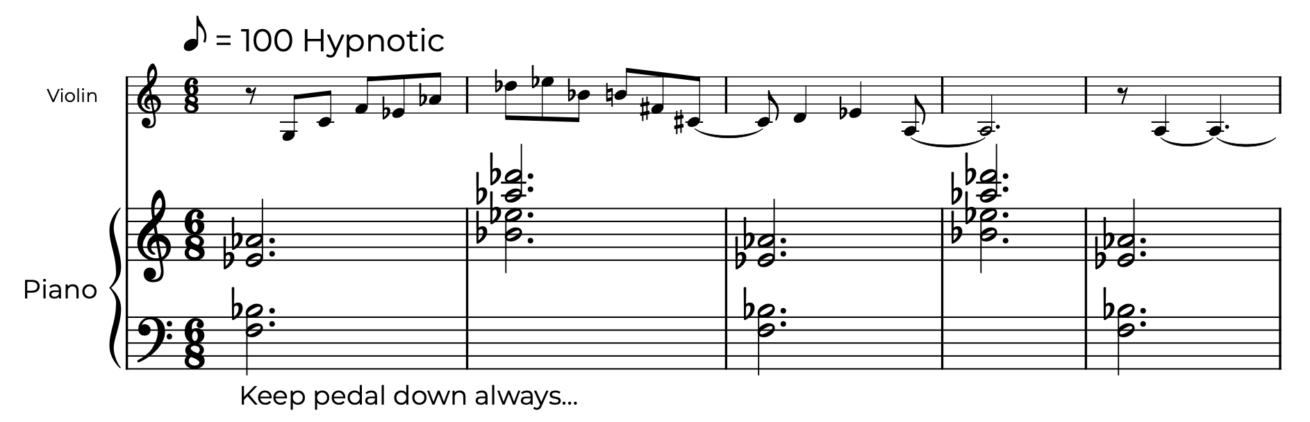 Excerpt from score